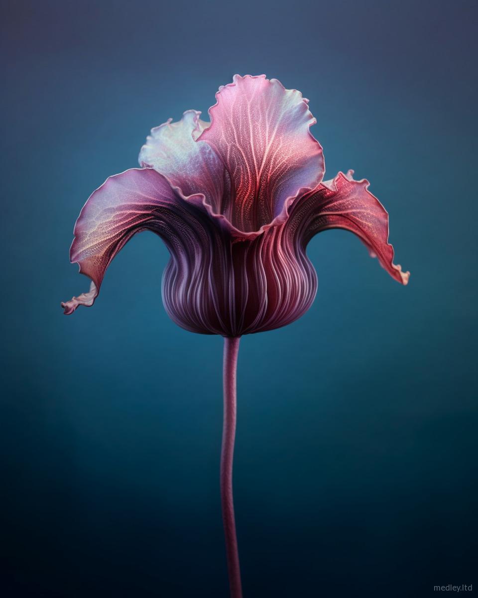 Botanical Extraterrestrials AI art series of otherworldly flowers