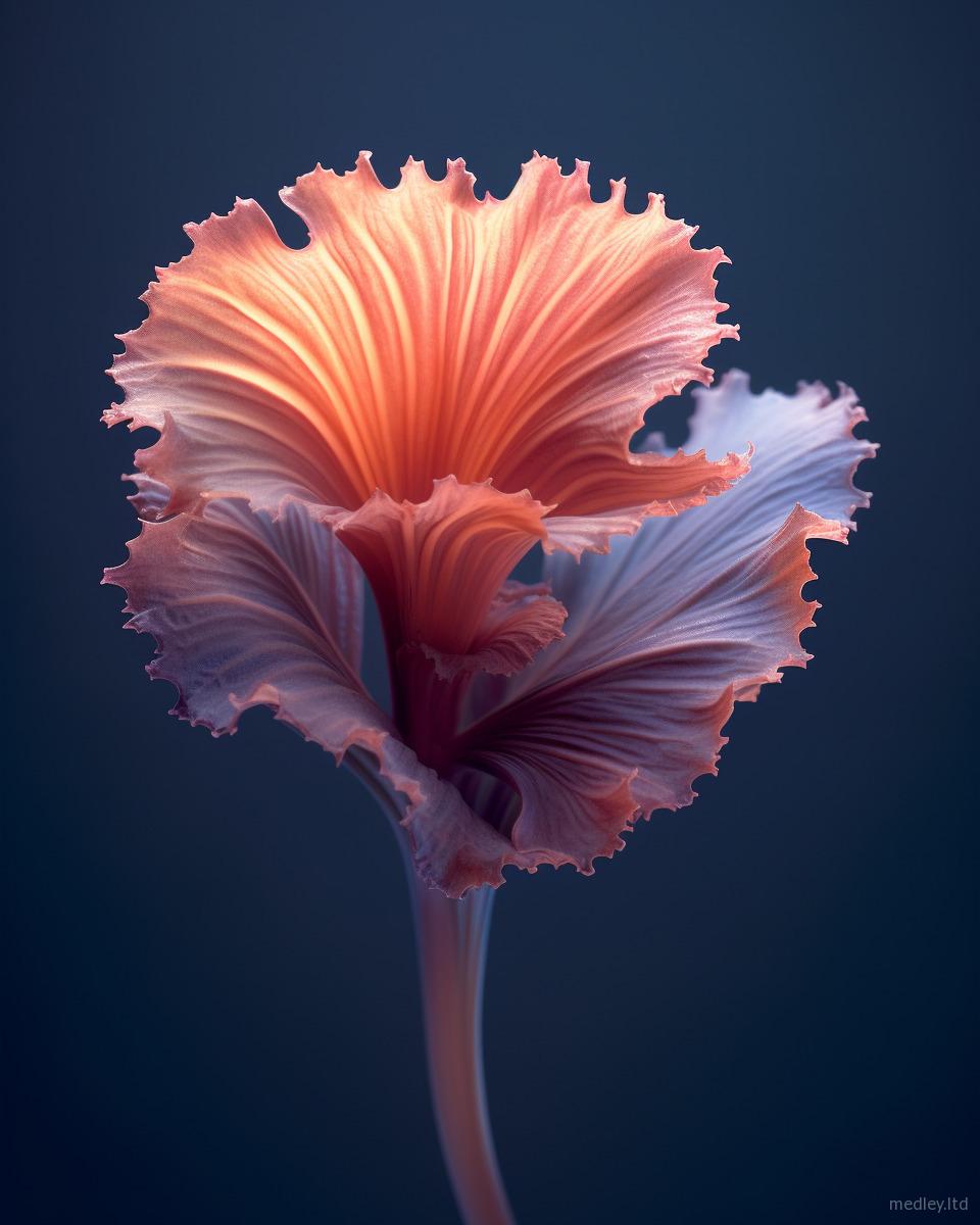 Botanical Extraterrestrials AI art series of otherworldly flowers
