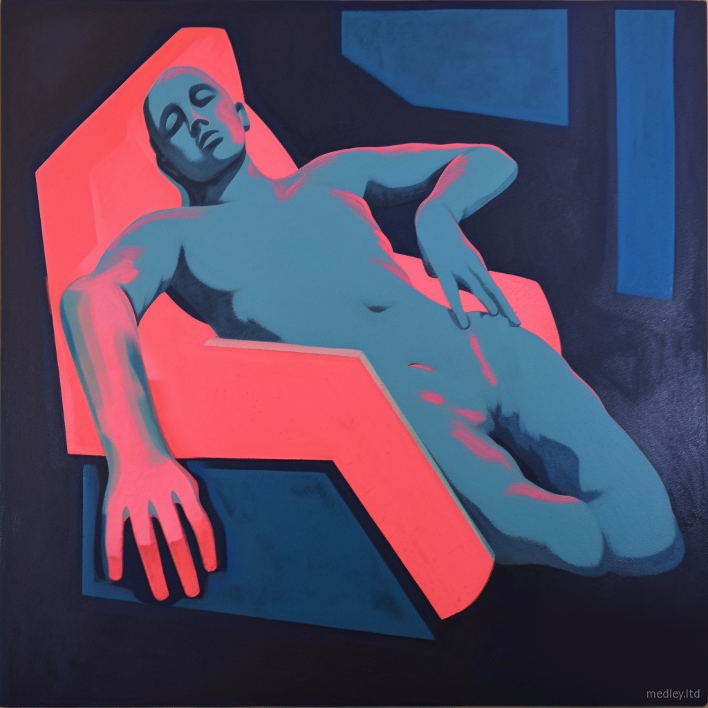 Relaxed Male - Rest in Power - fine art series by Matt Medley