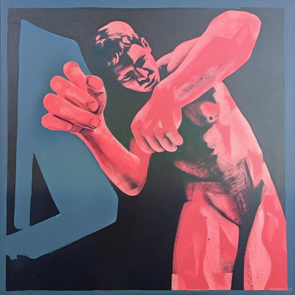 Rest in Power - Boxer Throwing a Punch - fine art series by Matt Medley
