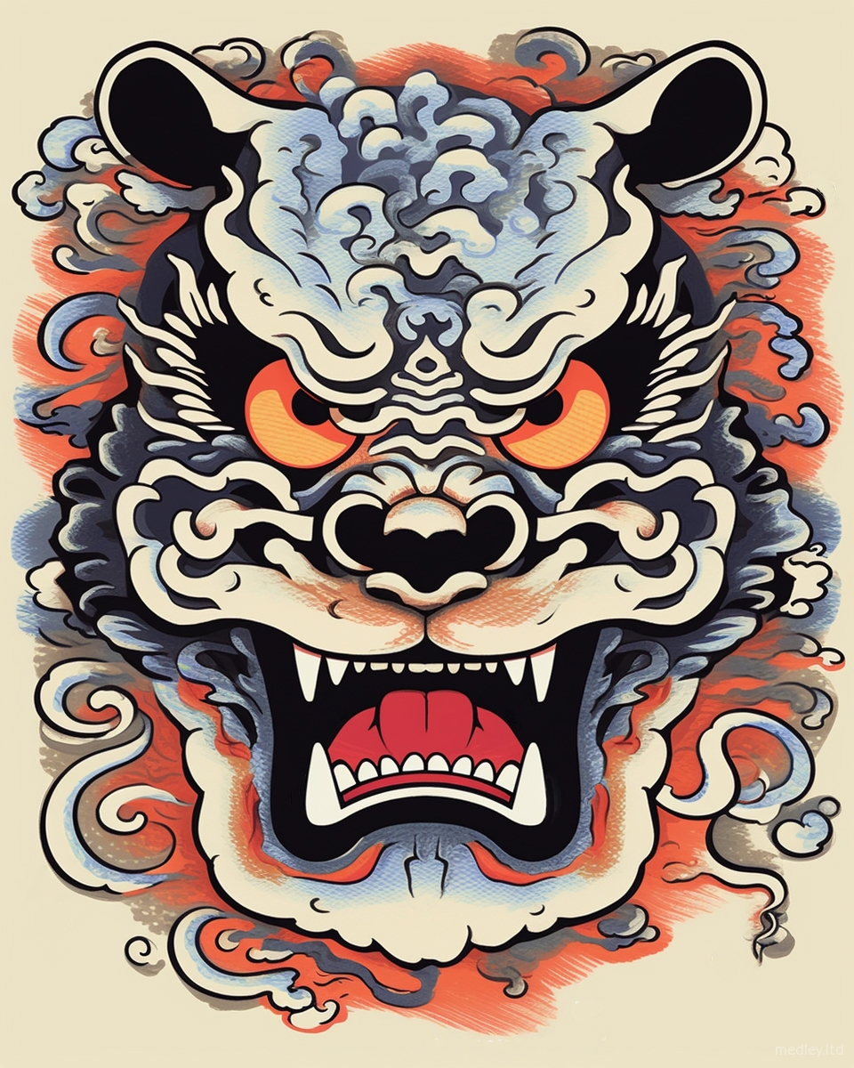Havoc Daemons - demon tiger head illustrations inspired by graffiti and tattoo style art.
