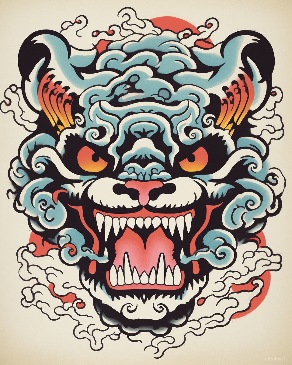 Havoc Daemons - demon tiger head illustrations inspired by graffiti and tattoo style art.